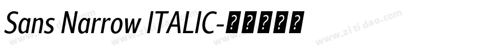Sans Narrow ITALIC字体转换